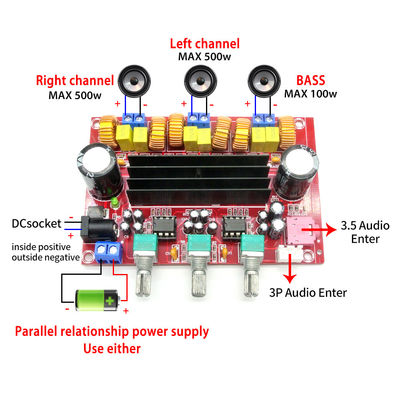 CA-3116P 2*50W+100W Digital Amplifier Board Модуль высокопроизводительного линейного аудиоусилителя с двойным каналом