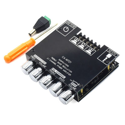 ZK-MT21 2.1 канал подвуферный усилитель модуль 5.0BT 12V 24V 2 * 50W + 100W мощность домашнего использования пластиковой доски для системы динамиков