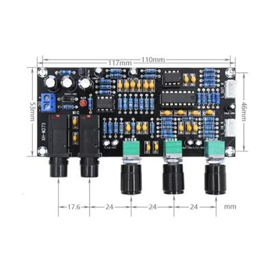 XH-M273 PT2399 Digital Preamplifier Board 12-24V DC с стереочастотой для управления микрофонами караоке