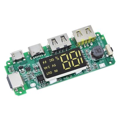Двойной USB 5V 2.4A Micro/Type-C LED USB Mobile Power Bank 18650 Модуль зарядки Литийная батарея Зарядная панель