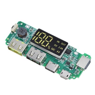 Двойной USB 5V 2.4A Micro/Type-C LED USB Mobile Power Bank 18650 Модуль зарядки Литийная батарея Зарядная панель