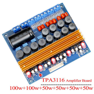 TPA3116 5.1 Канал Дигитальный Усилитель Класс D Планшеты 100W+100W+4*50W Аудио для мощных динамиков