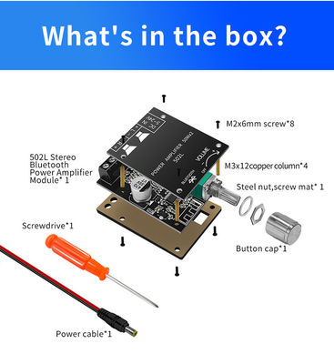 ZK-502L Mini для Bluetooth 5.0 DC 5-24V 50Wx2 Стерео Усилитель питания Беспроводная аудио-цифровая плата для Bluetooth Усилителя Spe
