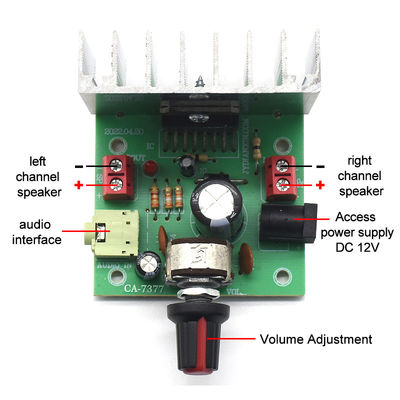 CA-7377 2.0-канальный цифровой модуль усилителя аудио DC12V 2*35W TDA7377 AMP Чипная панель усилителя
