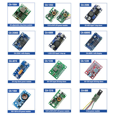 Регулируемая панель модуля преобразователя постоянного тока 3А для монтажа 5V-15V входного напряжения