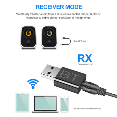 Bluetooth 5.0 аудио адаптер с диапазоном передачи 10 м и двойным режимом для беспроводной аудио-потока