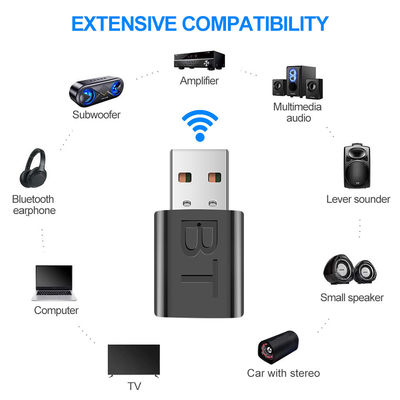Стерео BT RCA USB 3.5mm AUX Мини Усилитель HIFI Audio USB BT 5.0 Передатчик Приемник для телевизора ПК Домашний стерео Автомобильный аудио