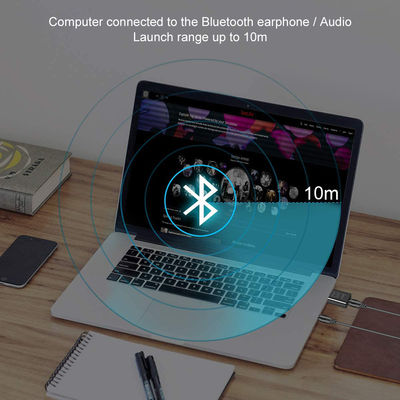 Bluetooth 5.0 аудио адаптер с диапазоном передачи 10 м и двойным режимом для беспроводной аудио-потока