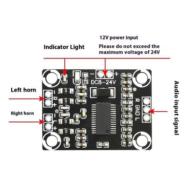 Плата усилителя класса D CA-3110 2x15 Вт 8-24 В постоянного тока, стерео модуль