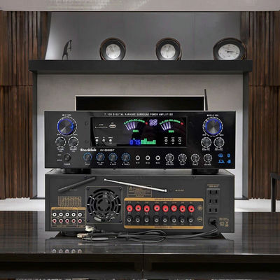 AV-8888BT Профессиональный 7.1-канальный усилитель для домашнего кинотеатра сверхвысокой мощности 2000 Вт, беспроводная система домашнего караоке с объемным звучанием BT