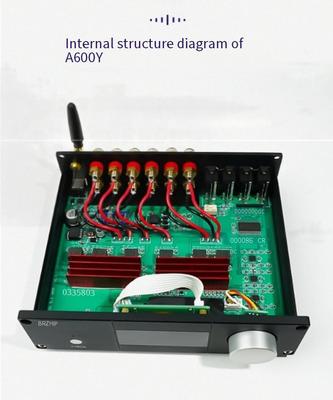A600Y Активный домашний кинотеатр Усилитель питания 5.1 Многоканальный 5 * 50W + 100W Независимое регулирование Дистанционное управление BT 5.3 Субвуфер