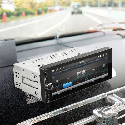 Single Din 6,86 дюйма CarPlay / Android Автомобильное радио с сенсорным экраном LCD USB подключение