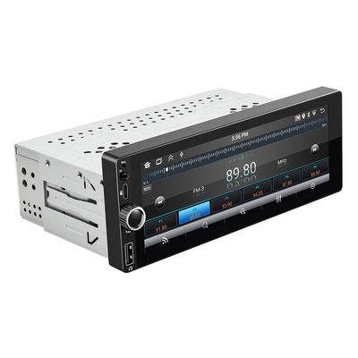 Single Din 6,86 дюйма CarPlay / Android Автомобильное радио с сенсорным экраном LCD USB подключение