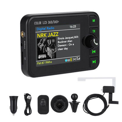2.4-дюймовый цветной ЖК-дисплей DAB/DAB+ Радиоприемник BT Беспроводной совместимый MP3 плеер FM Автомобиль цифровой сигнал вещание в течение 1 года