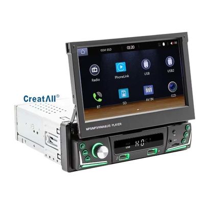 Creatall 7-дюймовый выдвигаемый экран Все в одном беспроводной CarPlay Smart для Bluetooth обратная камера MP5 плеер в машине