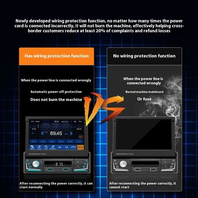 Creatall 7-дюймовый выдвигаемый экран Все в одном беспроводной CarPlay Smart для Bluetooth обратная камера MP5 плеер в машине