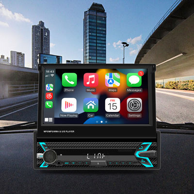 Creatall 7-дюймовый одноцилиндровый выдвижный экран Автомобиль MP5 Player HD BT Reverse Image Wireless Carplay Размещение на панели управления USB