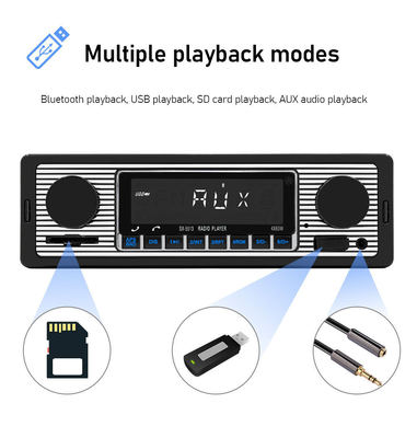 1 Din Пластиковое автомобильное MP3 радио с BT Handsfree FM/SD Power Protection AUX USB мультимедийный проигрыватель WAV Аудио формат Голосовая трансляция