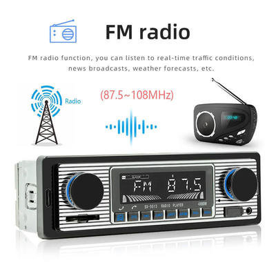 1 Din Пластиковое автомобильное MP3 радио с BT Handsfree FM/SD Power Protection AUX USB мультимедийный проигрыватель WAV Аудио формат Голосовая трансляция