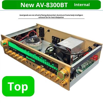 Усилитель 2000 Вт 6 (5.1) канала с конструкцией из пластмассового металлического алюминия