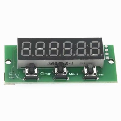 6-bit Red Digital Tube Counter Module 0-999999 Accumulation and Subtraction 5V DC Power Supply with Memory