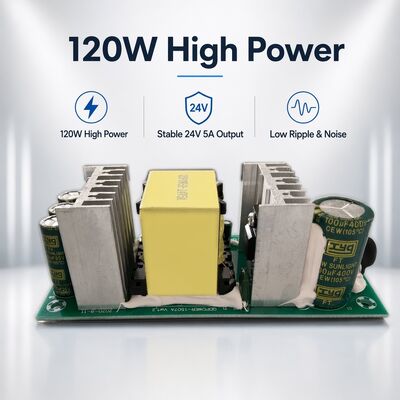 High-Efficiency 24V 5A Power Board 120W AC-DC Switching Power Supply Module for Audio and Small Home Appliances