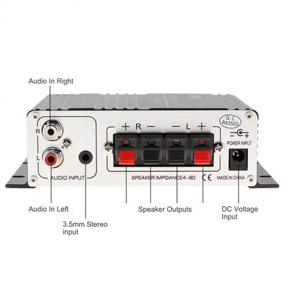 Home Audio Amplificador Digital Hi-Fi Class D Stereo Two-Channel 25Wx2 Car Amplifier