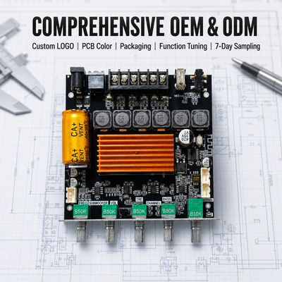 CA-TB21H 2.1 Channel TPA3116 Bluetooth Amplifier Board 50W+50W+100W Модуль аудиоусилителя с управлением APP