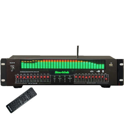 EQ-8100 Профессиональный Hi-Fi предусилитель-плеер BT 5.4 Оптический коаксиальный цифровой аудиодекодер 20-сегментный эквалайзер оптоволоконное оборудование